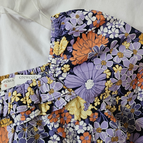 Crewcuts Blouse Girls Small NWT Floral Peasant Ruffle Spring Fall School - Picture 7 of 8